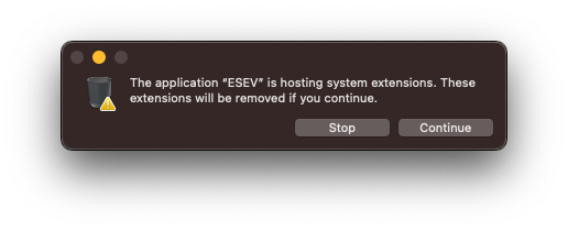Remove System Extension
